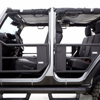 Rampage 2007-2018 Jeep Wrangler(JK) Unlimited 4-Door Tube Doors With Netting - Black - Exterior Styling