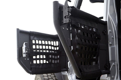 Rampage 2007-2018 Jeep Wrangler(JK) Unlimited 4-Door Tube Doors With Netting - Black - Exterior Styling