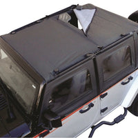Rampage 2007-2018 Jeep Wrangler(JK) Unlimited Combo Sun Brief/Safari Top - Black Diamond - Roofs & Roof Accessories