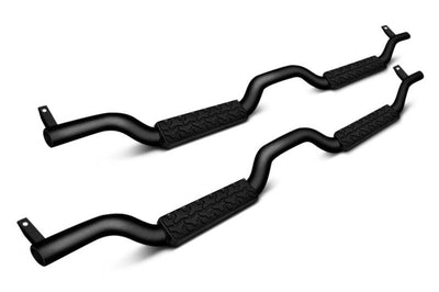 Rampage 2007-2018 Jeep Wrangler(JK) Unlimited Side Bar Drop Step Slimline - Black - Nerf Bars & Running Boards