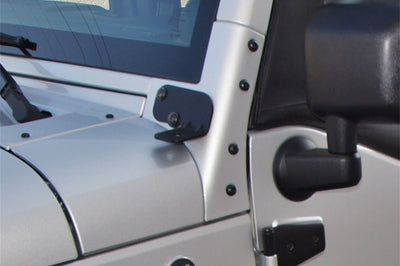 Rampage 2007-2018 Jeep Wrangler(JK) Windshield Hinge Light Bracket - Black - Exterior Styling