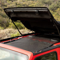 Rampage 2018-2019 Jeep Wrangler(JL) Unlimited Sport 4-Door Mesh Shade Top - Extended - Black - Roofs & Roof Accessories