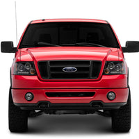 Raxiom 04-08 Ford F-150 Dual LED Halo Projector Headlights- Black Housing (Clear Lens) - Lights