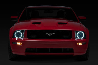 Raxiom 05-09 Ford Mustang GT V6 Axial Series CCFL Halo Projector Headlight- Blk Housing (Smkd Lens) - Lights