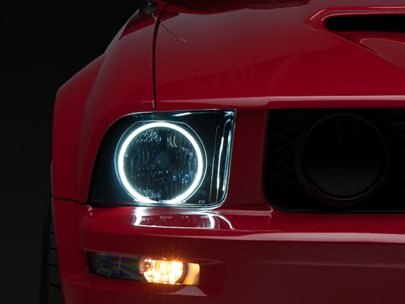 Raxiom 05-09 Ford Mustang GT V6 Axial Series CCFL Halo Projector Headlight- Blk Housing (Smkd Lens) - Lights