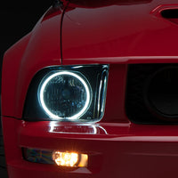 Raxiom 05-09 Ford Mustang GT V6 Axial Series CCFL Halo Projector Headlight- Blk Housing (Smkd Lens) - Lights