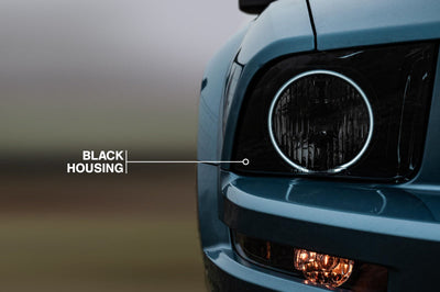 Raxiom 05-09 Ford Mustang GT V6 Axial Series CCFL Halo Projector Headlight- Blk Housing (Smkd Lens) - Lights