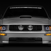 Raxiom 05-09 Ford Mustang Halogen 2010 Style LED Halo Headlights-Blk Hsng(Clear Lens/Excludes GT500) - Lights