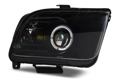 Raxiom 05-09 Ford Mustang Halogen 2010 Style LED Halo Headlights-Blk Hsng(Clear Lens/Excludes GT500) - Lights