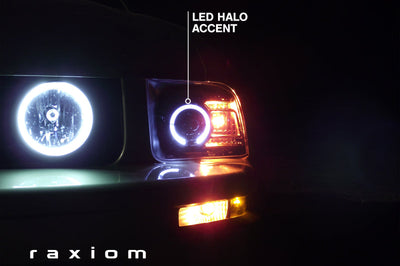 Raxiom 05-09 Ford Mustang Halogen 2010 Style LED Halo Headlights-Blk Hsng(Clear Lens/Excludes GT500) - Lights