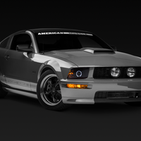 Raxiom 05-09 Ford Mustang Halogen 2010 Style LED Halo Headlights-Blk Hsng(Clear Lens/Excludes GT500) - Lights