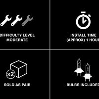 Raxiom 05-09 Ford Mustang w/ Halogen LED Halo Prjctr Headlights-Blk Hsng(Smoked Lens Exclude GT500) - Lights