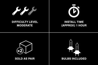 Raxiom 05-09 Ford Mustang w/ Halogen LED Halo Prjctr Headlights-Blk Hsng(Smoked Lens Exclude GT500) - Lights