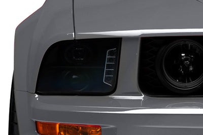 Raxiom 05-09 Ford Mustang w/ Halogen LED Halo Prjctr Headlights-Blk Hsng(Smoked Lens Exclude GT500) - Lights
