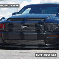 Raxiom 05-09 Ford Mustang w/ Halogen LED Halo Prjctr Headlights-Blk Hsng(Smoked Lens Exclude GT500) - Lights