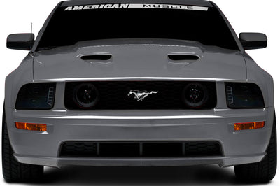 Raxiom 05-09 Ford Mustang w/ Halogen LED Halo Prjctr Headlights-Blk Hsng(Smoked Lens Exclude GT500) - Lights