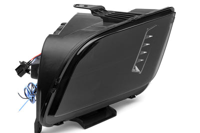 Raxiom 05-09 Ford Mustang w/ Halogen LED Halo Prjctr Headlights-Blk Hsng(Smoked Lens Exclude GT500) - Lights