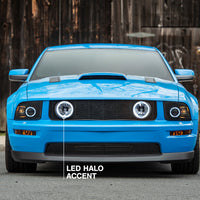 Raxiom 05-12 Ford Mustang GT LED Halo Fog Lights (Chrome)