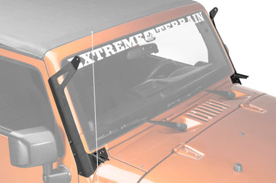 Raxiom 07-18 Jeep Wrangler JK 50-Inch LED Light Bar Windshield Mount w/ Auxiliary Bracket - Lights