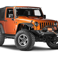 Raxiom 07-18 Jeep Wrangler JK 50-Inch LED Light Bar Windshield Mount w/ Auxiliary Bracket - Lights