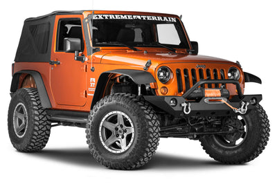 Raxiom 07-18 Jeep Wrangler JK 50-Inch LED Light Bar Windshield Mount w/ Auxiliary Bracket - Lights