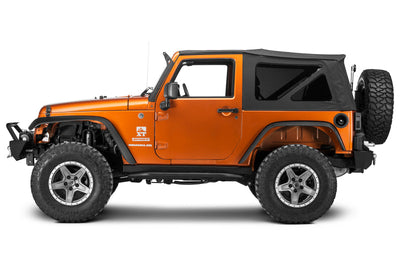 Raxiom 07-18 Jeep Wrangler JK 50-Inch LED Light Bar Windshield Mount w/ Auxiliary Bracket - Lights