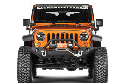 Raxiom 07-18 Jeep Wrangler JK 50-Inch LED Light Bar Windshield Mount w/ Auxiliary Bracket - Lights
