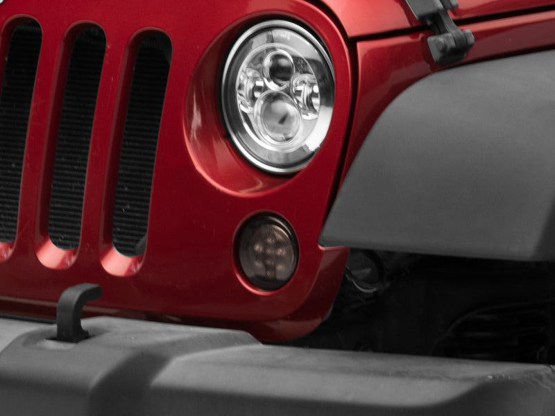 Raxiom 07-18 Jeep Wrangler JK Axial Series LED Amber Turn Signals (Smoked) - Lights