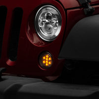 Raxiom 07-18 Jeep Wrangler JK Axial Series LED Amber Turn Signals (Smoked) - Lights