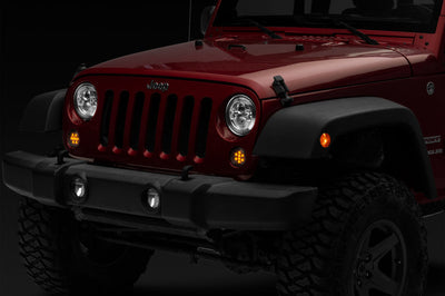 Raxiom 07-18 Jeep Wrangler JK Axial Series LED Amber Turn Signals (Smoked) - Lights