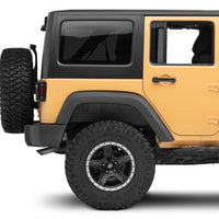 Raxiom 07-18 Jeep Wrangler JK Axial Series LED Halo Tail Lights- Black Housing (Dark Smoked Lens) - Lights