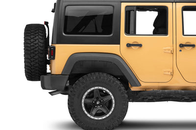 Raxiom 07-18 Jeep Wrangler JK Axial Series LED Halo Tail Lights- Black Housing (Dark Smoked Lens) - Lights