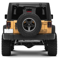 Raxiom 07-18 Jeep Wrangler JK Axial Series LED Halo Tail Lights- Black Housing (Dark Smoked Lens) - Lights