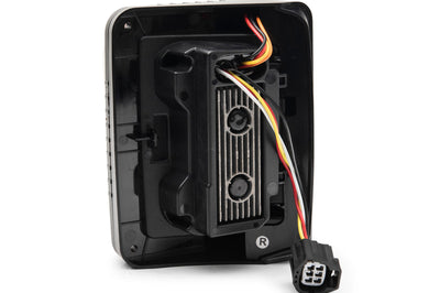 Raxiom 07-18 Jeep Wrangler JK Axial Series LED Halo Tail Lights- Black Housing (Dark Smoked Lens) - Lights