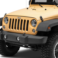 Raxiom 07-18 Jeep Wrangler JK Axial Series LED Headlights- Black Housing (Clear Lens) - Lights