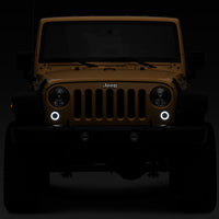 Raxiom 07-18 Jeep Wrangler JK Axial Series LED Turn Signals w/ Halo (Smoked) - Lights