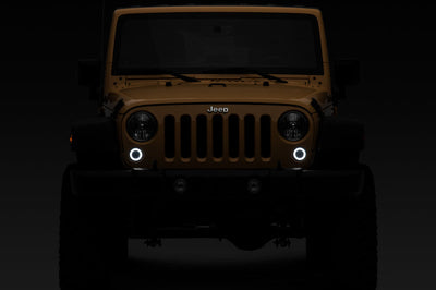 Raxiom 07-18 Jeep Wrangler JK Axial Series LED Turn Signals w/ Halo (Smoked) - Lights