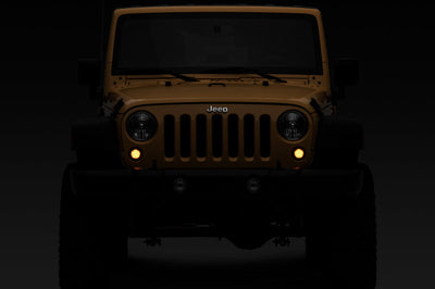 Raxiom 07-18 Jeep Wrangler JK Axial Series LED Turn Signals w/ Halo (Smoked) - Lights