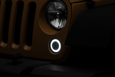 Raxiom 07-18 Jeep Wrangler JK Axial Series LED Turn Signals w/ Halo (Smoked) - Lights