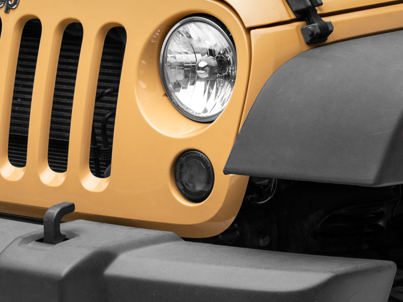 Raxiom 07-18 Jeep Wrangler JK Axial Series LED Turn Signals w/ Halo (Smoked) - Lights