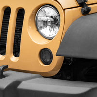 Raxiom 07-18 Jeep Wrangler JK Axial Series LED Turn Signals w/ Halo (Smoked) - Lights