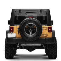 Raxiom 07-18 Jeep Wrangler JK JL Style LED Tail Lights- Black Housing - Red Lens - Lights