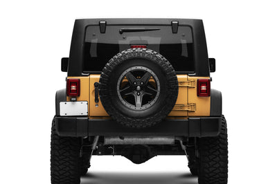 Raxiom 07-18 Jeep Wrangler JK JL Style LED Tail Lights- Black Housing - Red Lens - Lights