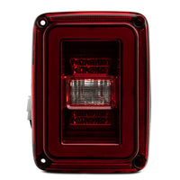 Raxiom 07-18 Jeep Wrangler JK JL Style LED Tail Lights- Black Housing - Red Lens - Lights