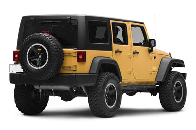 Raxiom 07-18 Jeep Wrangler JK JL Style LED Tail Lights- Black Housing - Red Lens - Lights