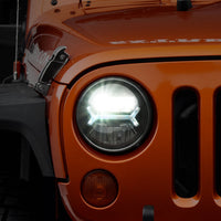 Raxiom 07-18 Jeep Wrangler JK LED Halo Headlights- Black Housing (Clear Lens) - Lights