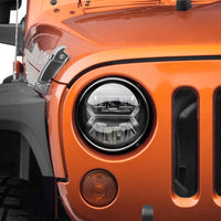 Raxiom 07-18 Jeep Wrangler JK LED Halo Headlights- Black Housing (Clear Lens) - Lights