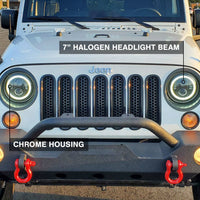 Raxiom 07-18 Jeep Wrangler JK LED Halo Headlights- Chrome Housing (Clear Lens) - Lights