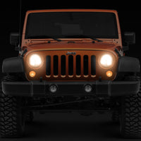 Raxiom 07-18 Jeep Wrangler JK LED Halo Headlights- Chrome Housing (Clear Lens) - Lights