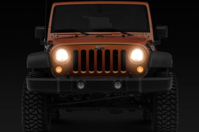 Raxiom 07-18 Jeep Wrangler JK LED Halo Headlights- Chrome Housing (Clear Lens) - Lights